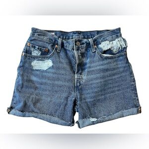 LEVIS 501 90S DENIM JEAN BUTTON FLY SHORTS WOMENS 27